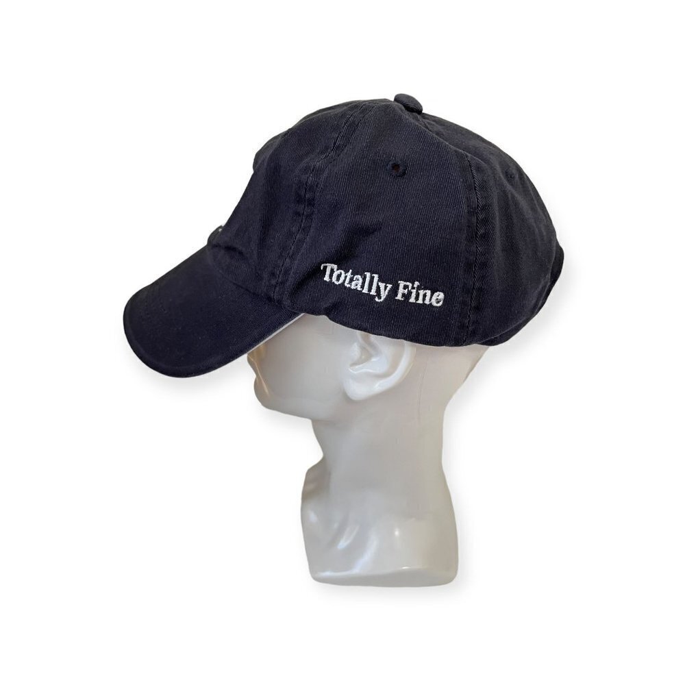 Totally Fine Blue Denim Fitted Embroidered Strapback Hat - Picture 5 of 7